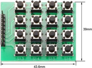 4x4マトリックスボタンキーパッドモジュール16キーRaspberryPi用8ピン - Product Image 2