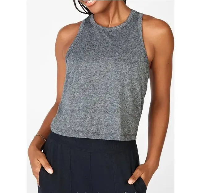 Yeni toptan özel Logo Lady moda yaz herhangi bir koşul karşılamak kızlar egzersiz kadınlar Tank Top organik pamuk tankı