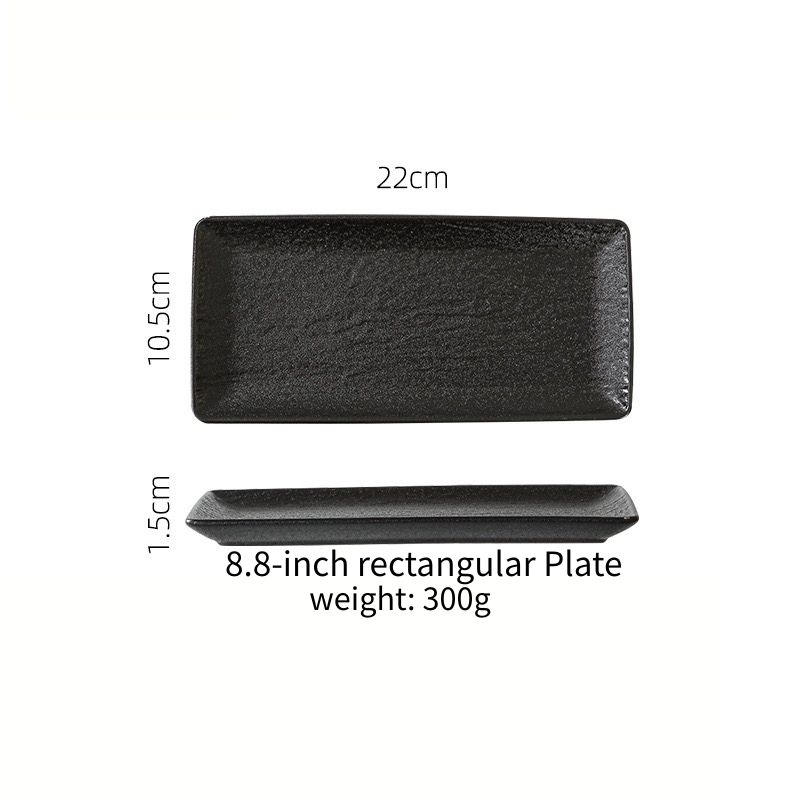 Assiette rectangulaire de 8,8 pouces