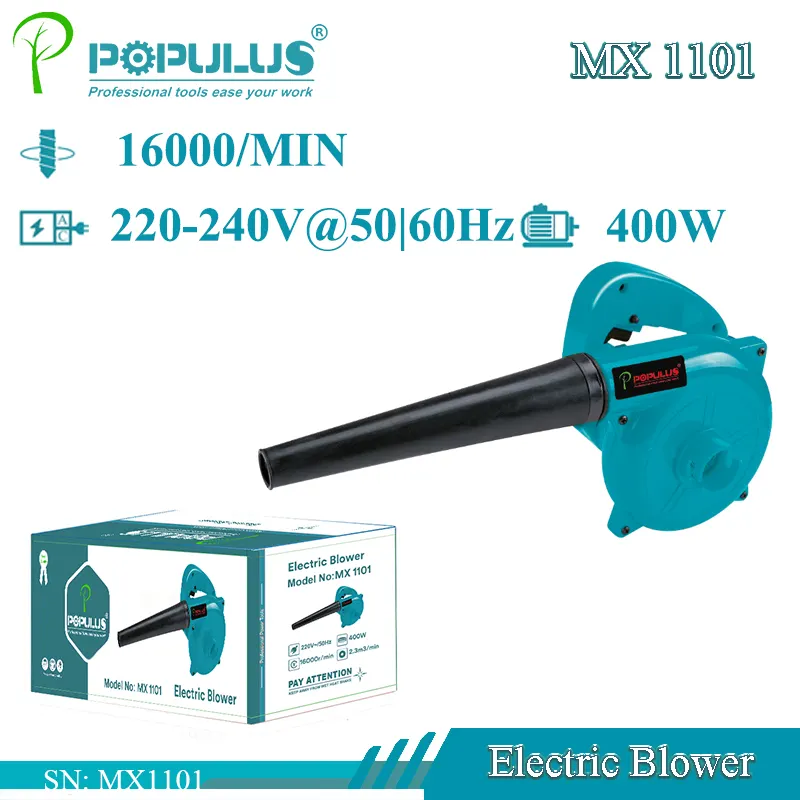 IPOPULUS Industrie qualität 400W Elektrisches Luft-Mini-Gebläse Power Handheld Electric Duster 16000 U/min Luft blatt gebläse Schnee fräse