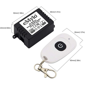 卸売1チャンネル433Mhz RFリレーワイヤレスコントロールスイッチリモートDC 12V 10A Max。現在のワイヤレスリモートスイッチレシーバー - Product Image 2