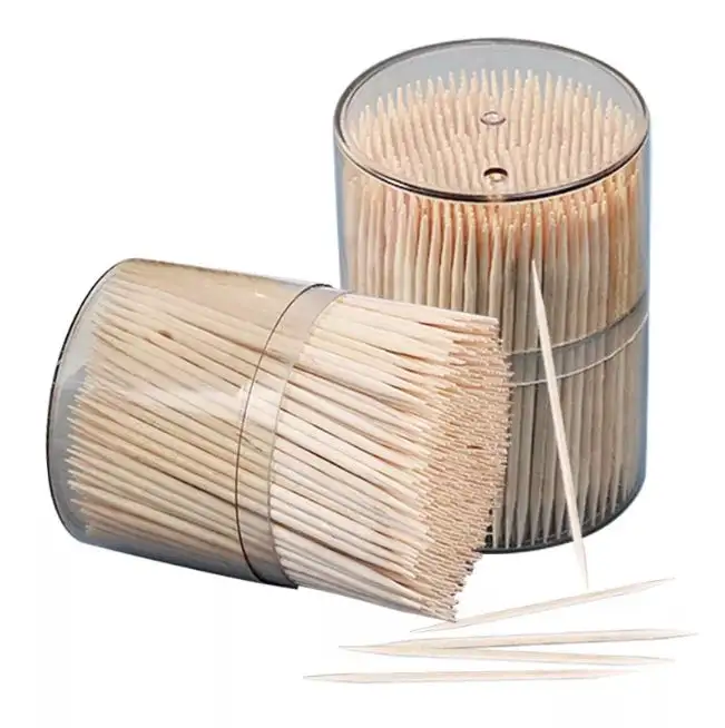 Paletas de dente de madeira de bambu descartável premium, vendas