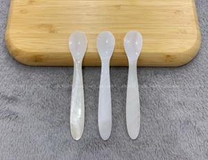 Luxury Mother of Pearl Spoon, Caviar Spoon Made of Yellow Lip Pearl Shell, Custom Size From 7-12cm Unique Design <strong>Meaningful</strong> Gift