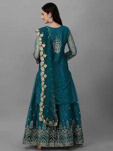 女性用モノネットクルタLehengaスーツセットパキスタンからインドパキスタンエスニックウェアすべての色すべてのデザイン2025 - Product Image 6