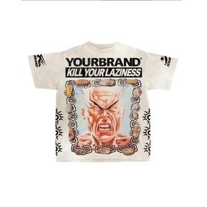 Unisex rahat moda T Shirt OEM hizmeti için toptan özel Logo baskılı asit yıkanmış T Shirt - Product Image 5