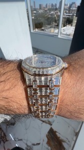 Moissanite Diamond <span class=keywords><strong>W</strong></span> 48 <span class=keywords><strong>Watch</strong></span> ile AP 48 otomatik mekanik saat