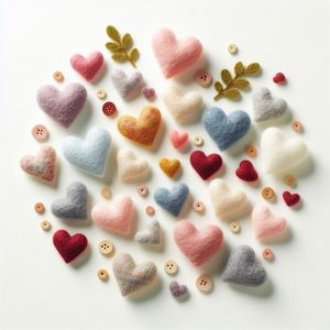 प्यार से हस्तनिर्मित: विशेष समारोहों के लिए रोमांटिक सजावट और सार्थक उपहार आभूषण के लिए फेल्ट हार्ट - Product Image 2
