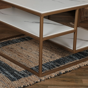 Stylish Engineered Wood <strong>Rectangular</strong> <strong>Nesting</strong> <strong>Tables</strong> - Coffee/Tea <strong>Table</strong> with Premium Color Metal Base, Indian Supplier - Product Image 2