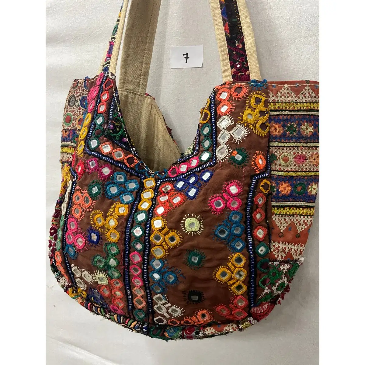 Bolsa boêmia tradicional zari, bolsa de espelho e bordado, bolsa estilo indiano, artesanal, bonita, banjara, étnica