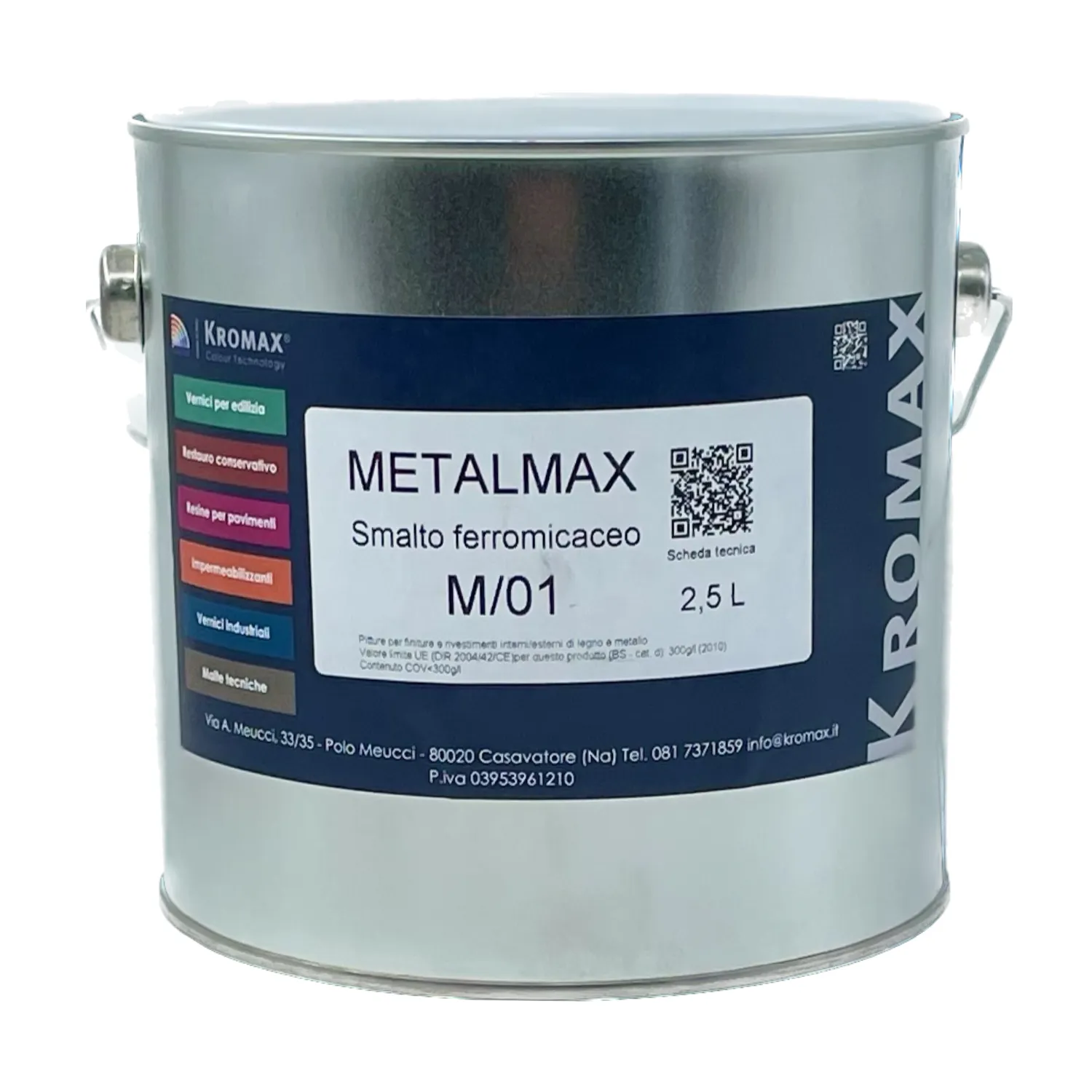 철 장식 마감을위한 금속 효과가있는 철 에나멜 KROMAX METALMAX 13 리터