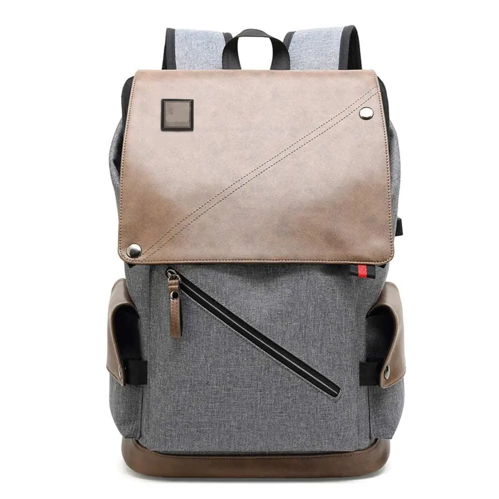 Mochila de lona de diseño especial, bolso escolar con múltiples bolsillos y compartimento para botella de agua con patrones de colores encantadores
