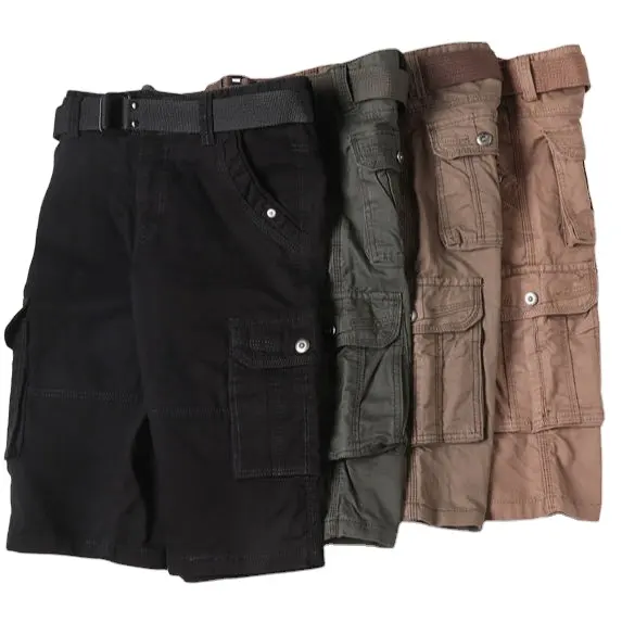 Shorts cargo masculinos de alta qualidade, calças utilitárias para corrida, shorts plus size de verão, shorts cargo para homens