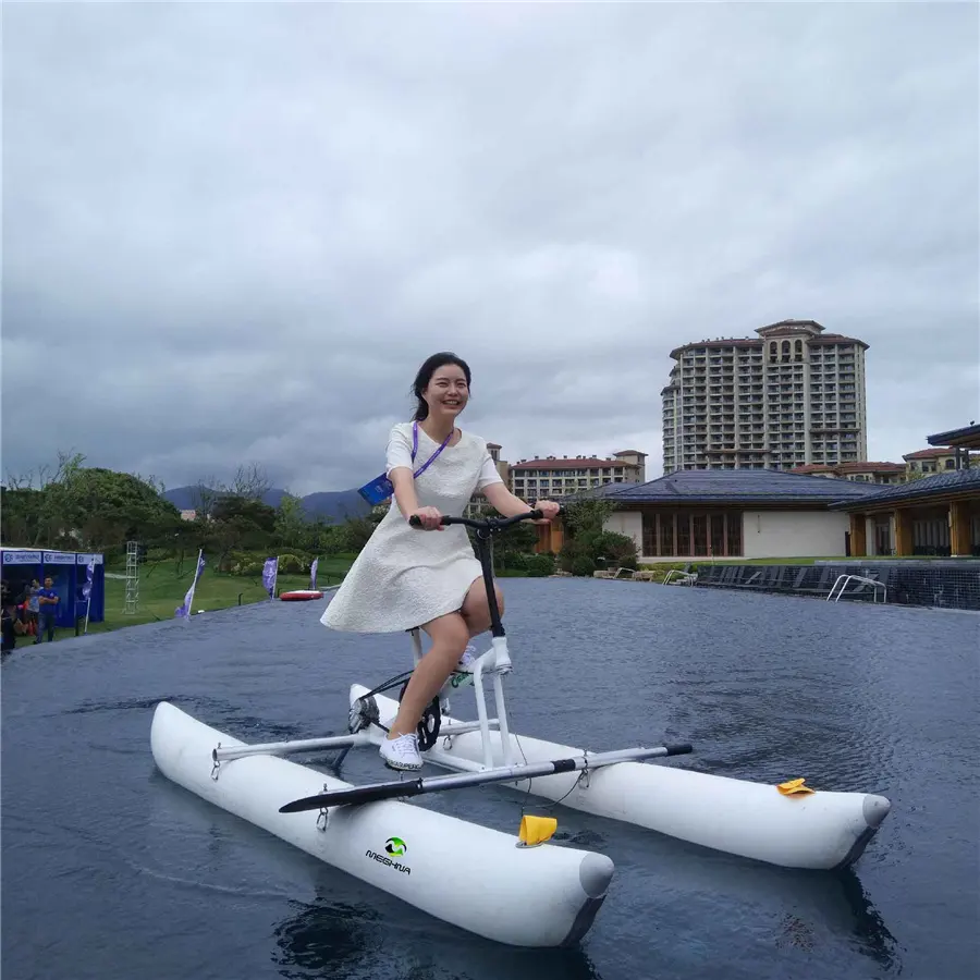 Bicicleta de água inflável portátil, caiaque, barco, mar, pedal, água, esportes aquáticos, parque