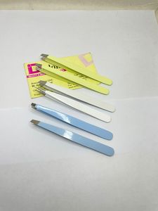 化妆眉毛镊子彩色涂层 & 纸涂层镊子头发拔毛倾斜尖眉毛镊子巴基斯坦制造 - Product Image 2