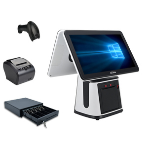 Elegante registratore di cassa Touch Screen capacitivo Windows Linux OS 10 punti bianco - Product Image 2
