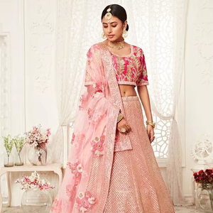 批发传统风格纯天鹅绒7702 Zeel服装在线Lehenga Choli印度和巴基斯坦服装