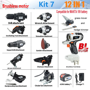 <span class=keywords><strong>12</strong></span>-<span class=keywords><strong>in</strong></span>-<span class=keywords><strong>1</strong></span> 18V 20V çok kafalı akü aracı Set kombinasyon matkap ve elektrikli alet pil paketi kiti akülü araç seti - Product Image 3