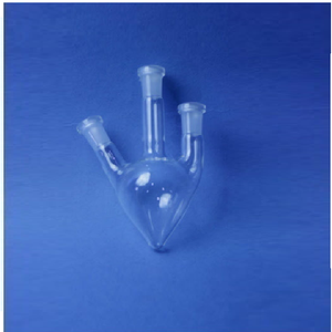 High Quality Lab Boro 3.3 Pear Shape Flask with Three Neck at <strong>One</strong> Centre Necks <strong>One</strong> <strong>Parallel</strong> &amp; Angle Side Neck for Lab - Product Image 4