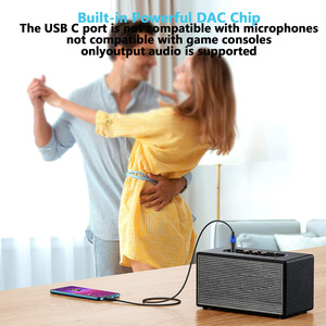组装音频电缆类型-c至1/4音频适配器Aux插孔立体声USB C至6.35毫米1/4英寸TRS电缆，带高端芯片组 - Product Image 6