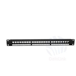 Red 1U 24 puertos CAT6 UTP Keystone Jack Patch Panel Cat6 UTP Acoplador en línea Modular Jack Patch Panel con gestión de cables - Product Image 1