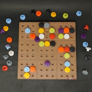 Bao gồm Trò chơi <span class=keywords><strong>sudoku</strong></span> chữ nổi có thể truy cập cho người chơi khiếm thị chơi độc lập với dấu hiệu xúc giác bằng gỗ - Product Image 2