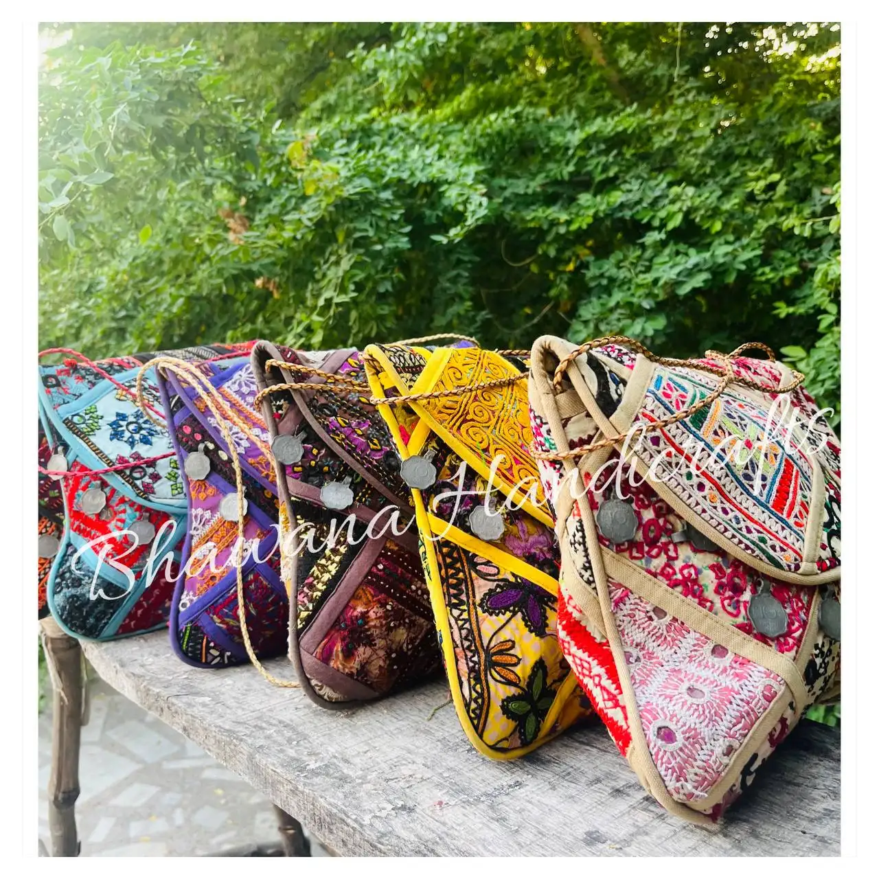 Сумки банджара, индийская сумка через плечо с ручной вышивкой, винтажная Сумка-тоут в этническом стиле, банджара, бохо