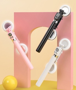 スーパーロングシックスインワンRotatio Selfie Stick LED R17d、Palo de Selfi Con Luz Selfie para Telefonos