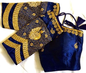Beautiful Blouse With Zari ,Coding ,Dori Heavy Khatli Work And Stone Work - Product Image 2