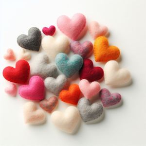 प्यार से हस्तनिर्मित: विशेष समारोहों के लिए रोमांटिक सजावट और सार्थक उपहार आभूषण के लिए फेल्ट हार्ट - Product Image 1