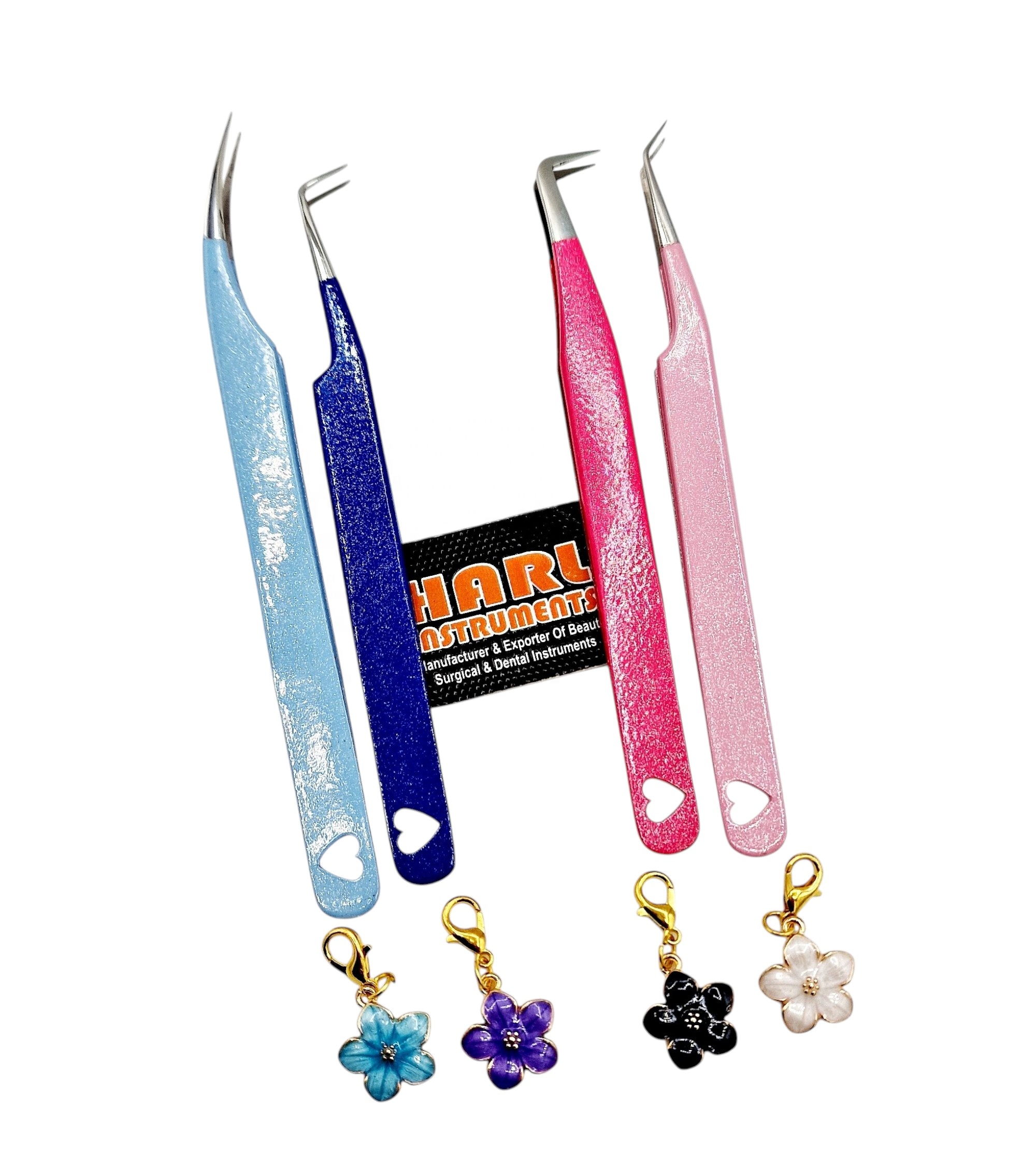 Tweezers With Flowers Charms