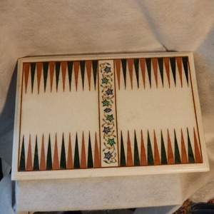 PIETRA DURA大型ソリッドストーンインレイBACKGAMMONボード大理石テーブルトップスラブ - Product Image 1