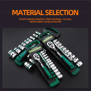 طقم أدوات إصلاح السيارات بتشطيب كروم صناعي، مقاس 1/2 بوصة، يتكون من 12/14/20 قطعة من رؤوس المفاتيح المرآوية - Product Image 6