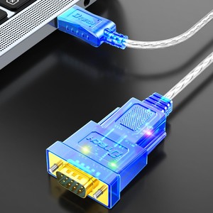 DTECH 2m Länge 300bps ~ 460800bps USB zu RS232 DB9 Serial Port Adapter Datenkabel mit Anzeige lampe zur Programmierung der SPS