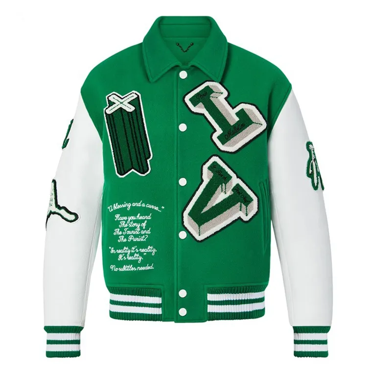 Nouveau Meilleure Qualité Personnalisé Adulte et Jeune Baseball Letterman Veste Couleur Polaire Varsity Veste