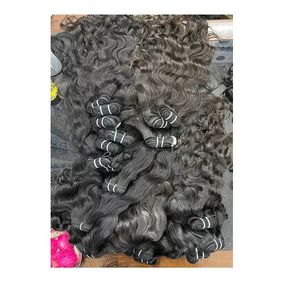 Doğrudan fabrika fiyatları gerçek hint insan saçı ile hint exporçıları tarafından satılık 100% Remy işlenmemiş insan saçı - Product Image 4