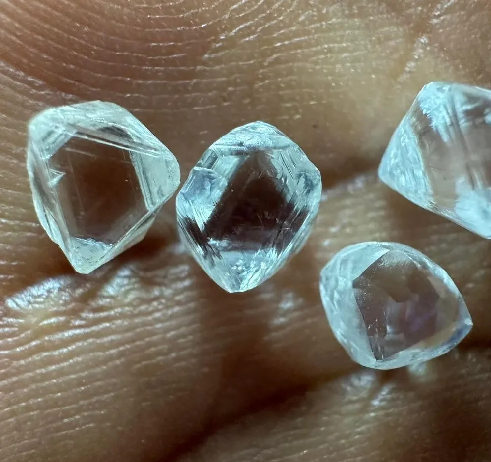 Diamant brut de haute qualité, diamants bruts blancs non coupés