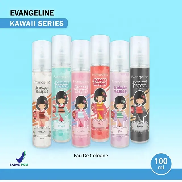 Body Mist Mujer Evangeline Kawaii Serie Eau De Cologne Perfume