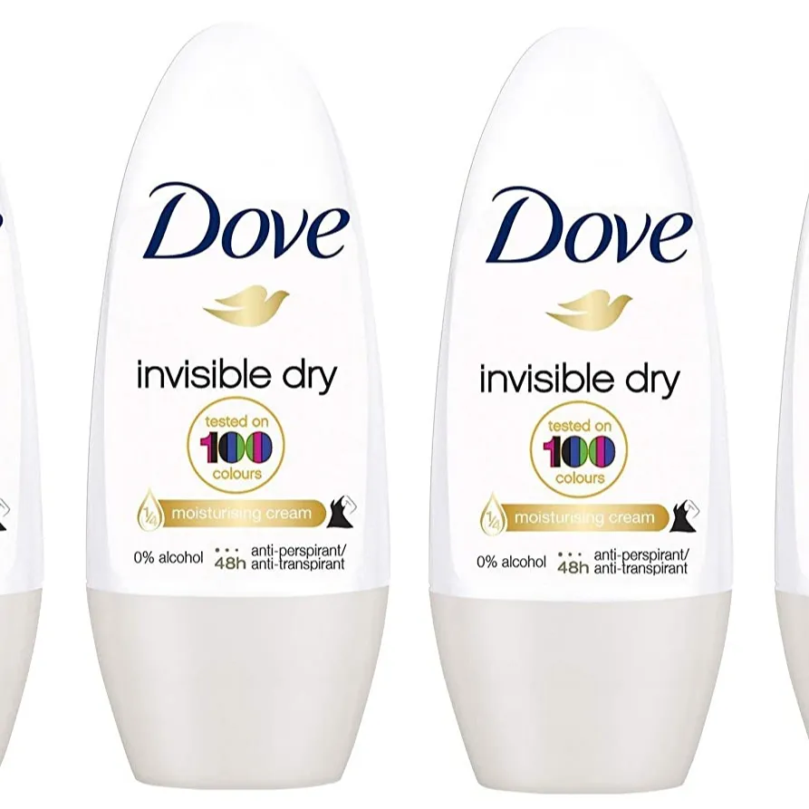 Dove rotolo antitraspirante su confezione da 4 (rotolo secco invisibile su) 50 Ml