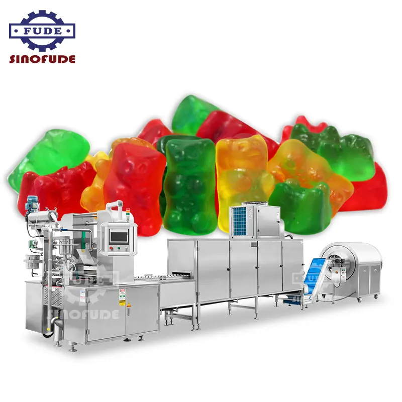 Linha de produção automática de máquina de vitaminas e doces 3D para ursinhos de goma