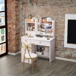 Unique Compact and Stylish Design Dressing Table Mirror with Factory <strong>Inspired</strong> Accents Customizable - Product Image 1