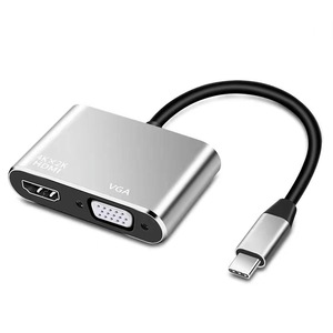 2合1集线器坞站USB输入4k分辨率VGA HDMI高清分路器坞站，用于视频捕获和录制与Windows 10兼容 - Product Image 3