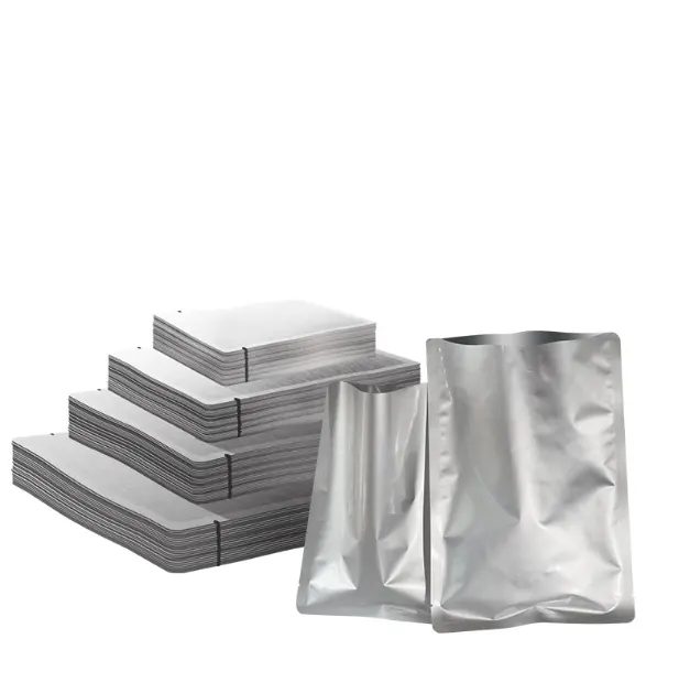 Toptan fiyat gümüş alüminyum folyo vakum paketleme çantası folyo koku geçirmez gıda depolama mühürleyen çanta otoklavlanabilir kese et depolama için