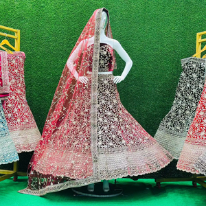 Hint geleneksel Lahenga Choli güzel renk ve baskı ile ağır tereyağı ipek <span class=keywords><strong>Lehnga</strong></span> Choli kadın elbise hint tarzı kadınlar