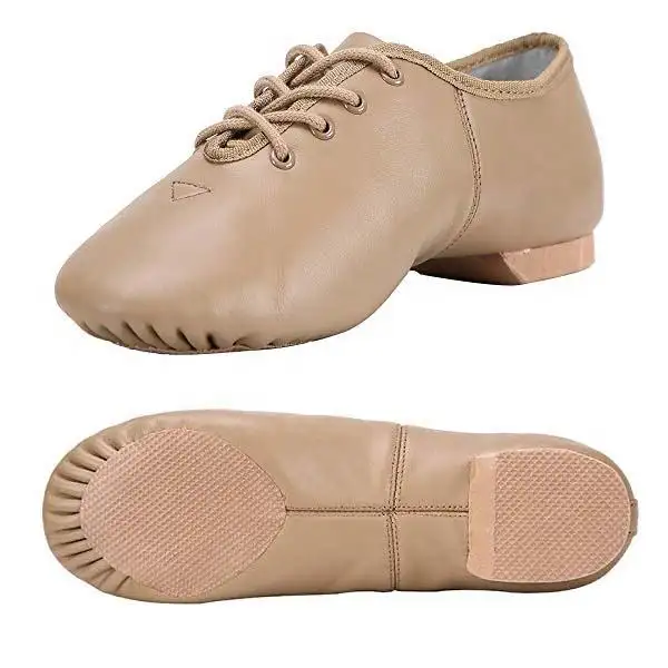 Hochwertige Schnürsenkel Jazz Dance Schuhe aus hochwertigem Leder obermaterial für Herren Damen Unisex Jazz Schuhe