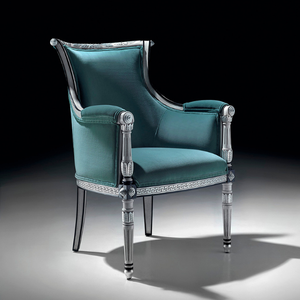 Le fauteuil rembourré Emili de style traditionnel est en bois de hêtre sculpté 3011443 - Product Image 1