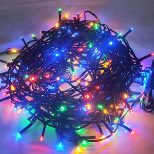 Cadena de luces solares Led 100, remoto con USB Control, luces de hadas navideñas, cadena LED para decoración de patio y porche - Product Image 2