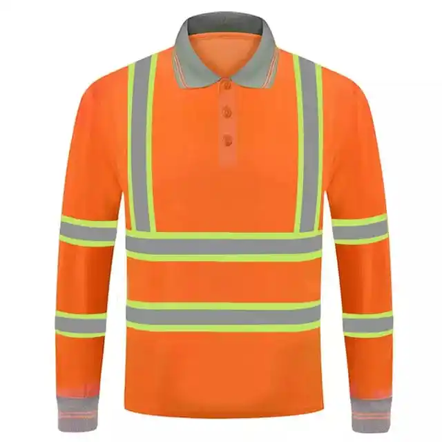 Camisa mecánica de tela de algodón para hombre, ropa de trabajo, ropa de construcción, uniforme de seguridad, reflectante, Hi Vis, camiseta de seguridad para carretera