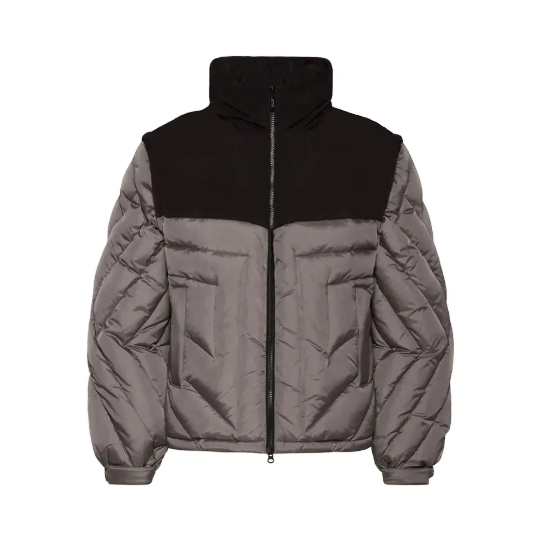 Atacado logotipo personalizado impresso bolha lisa jaqueta masculina para baixo acolchoado inverno puffer jaqueta