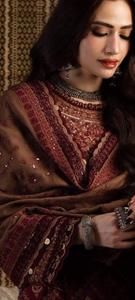 美丽的salwar kameez套装设计师印度巴基斯坦新顶级设计脖子刺绣印花连衣裙草坪Kurti系列 - Product Image 4