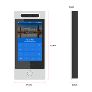 Pannello touch screen da 10 pollici sistema android videocitofono e controllo accessi per appartamenti e condomini - Product Image 1